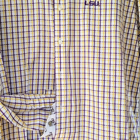 Thomas Dean Collegiate Men's Long-Sleeve Shirt XXLarge LSU - Picture 2 of 12